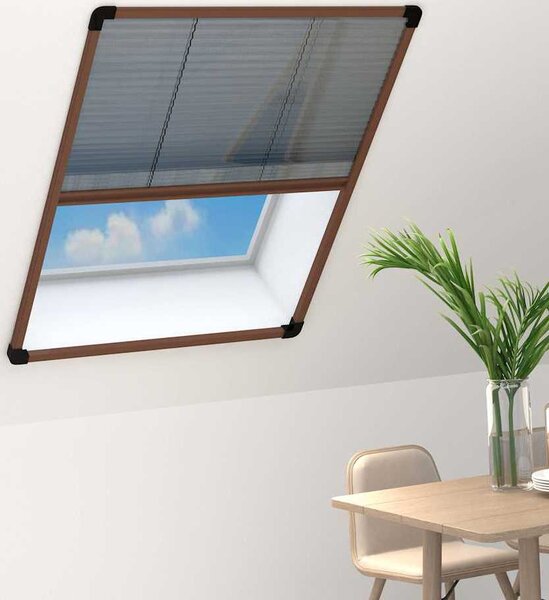 VidaXL Plisovaná okenní síť proti hmyzu hliník 80 x 120 cm [148665] Barva: Bílá