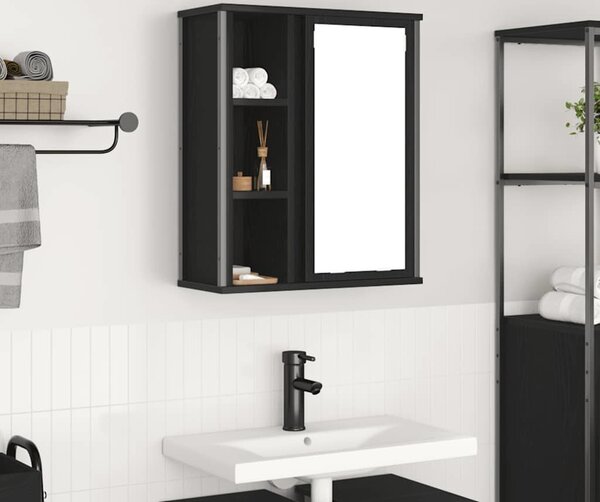 VidaXL Koupelnová nástěnná skříňka se zrcadlem 60x21x60 cm [861905] Barva: hnědý dub