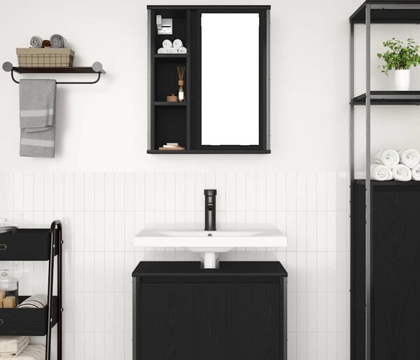 VidaXL Koupelnová nástěnná skříňka se zrcadlem 60x21x60 cm [861905] Barva: hnědý dub