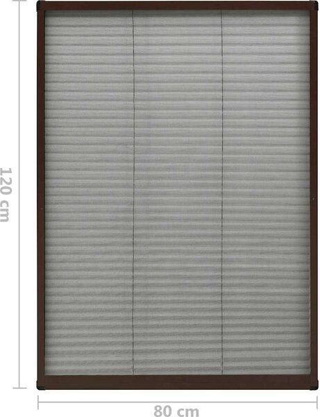 VidaXL Plisovaná okenní síť proti hmyzu hliník 80 x 120 cm [148665] Barva: Bílá