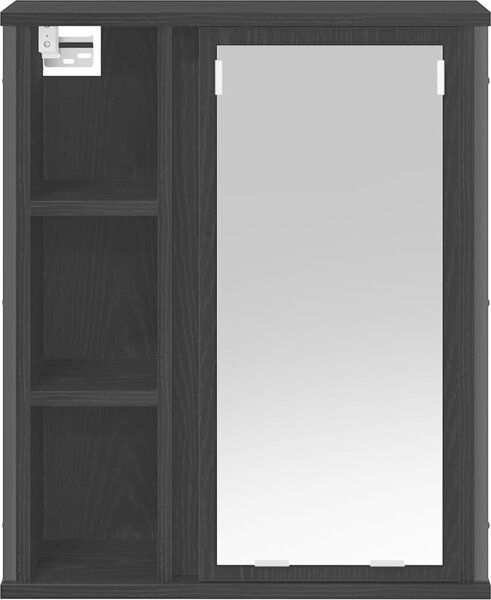 VidaXL Koupelnová nástěnná skříňka se zrcadlem 60x21x60 cm [861905] Barva: hnědý dub