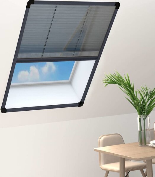 VidaXL Plisovaná okenní síť proti hmyzu hliník 80 x 120 cm [148665] Barva: Bílá
