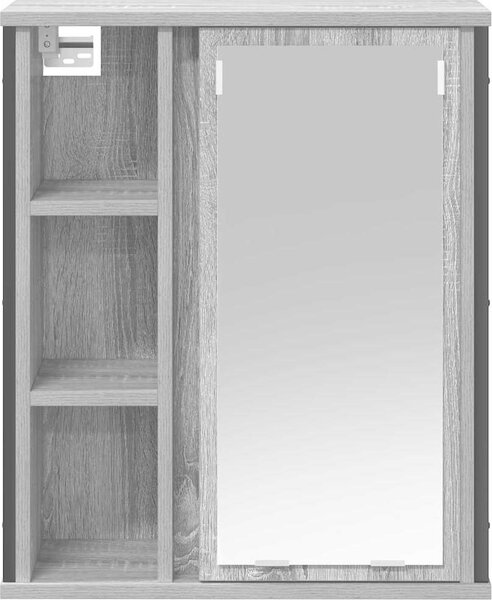 VidaXL Koupelnová nástěnná skříňka se zrcadlem 60x21x60 cm [861905] Barva: hnědý dub