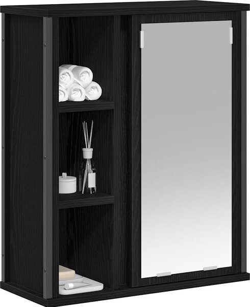VidaXL Koupelnová nástěnná skříňka se zrcadlem 60x21x60 cm [861905] Barva: hnědý dub