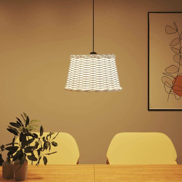 VidaXL Stínidlo na lustr Ø 45 x 28 cm proutěné [364378] Barva: Bílá