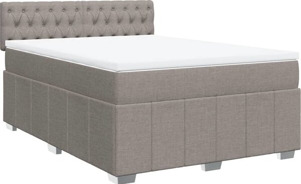 VidaXL Box spring postel s matrací 140x190 cm textil [3289374] Barva: Tmavě šedá