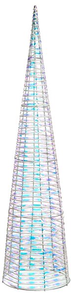Sada 3 vánočních dekorací LED SONDER Vánoční stromek 40/60/80 cm Bílá