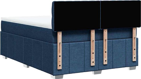 VidaXL Box spring postel s matrací 140x190 cm textil [3289374] Barva: Tmavě šedá