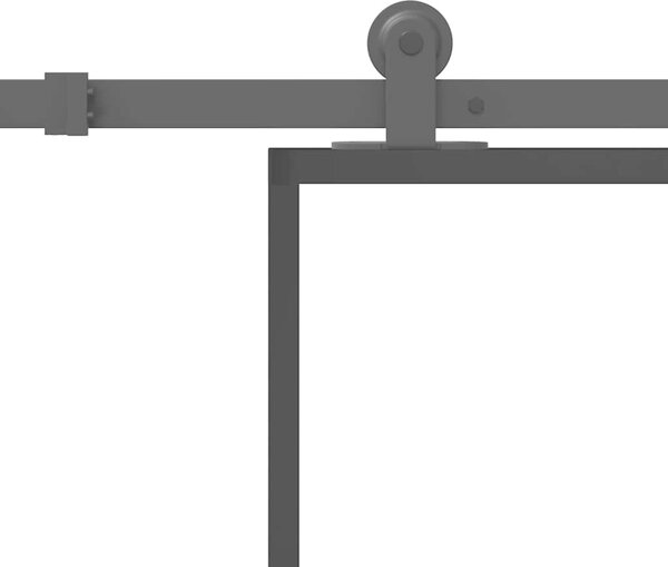 VidaXL Posuvné dveře s kováním 102x205 cm ESG sklo a hliník [3332820]
