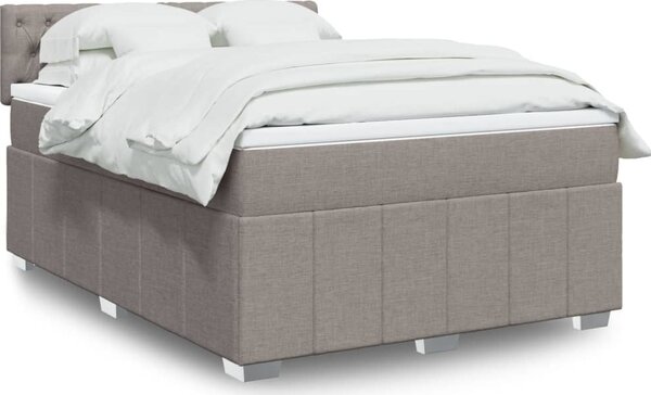 VidaXL Box spring postel s matrací 140x190 cm textil [3289374] Barva: Tmavě šedá