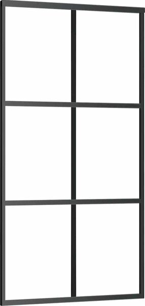 VidaXL Posuvné dveře s kováním 102x205 cm ESG sklo a hliník [3332820]