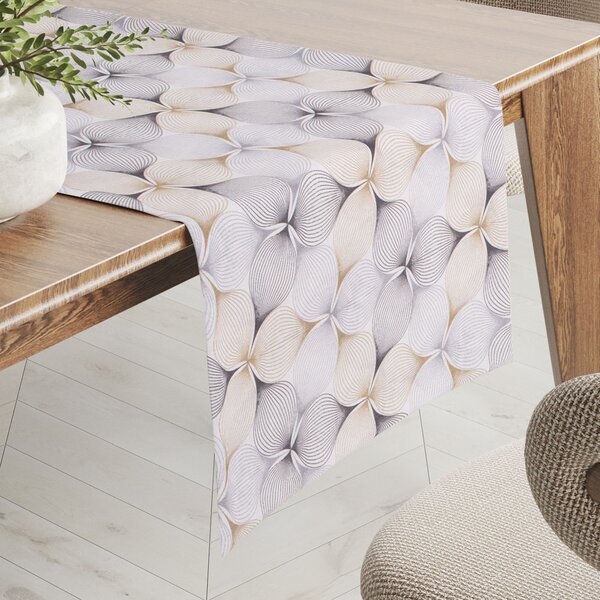 Biante Dekorační běhoun na stůl PML-031 Designové geometrické obrazce na bílém 20x120 cm