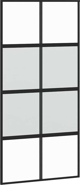VidaXL Posuvné dveře se sadou kování 102,5x205 cm ESG Glass [3375867] Barva: Černá a matná