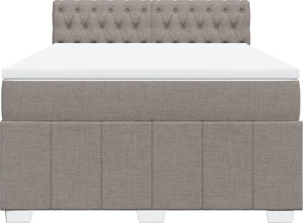 VidaXL Box spring postel s matrací 140x190 cm textil [3289374] Barva: Tmavě šedá
