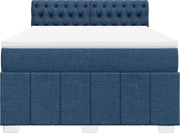 VidaXL Box spring postel s matrací 140x190 cm textil [3289374] Barva: Tmavě šedá