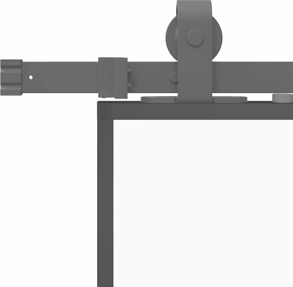 VidaXL Posuvné dveře se sadou kování 102,5x205 cm ESG Glass [3375867] Barva: Černá a matná