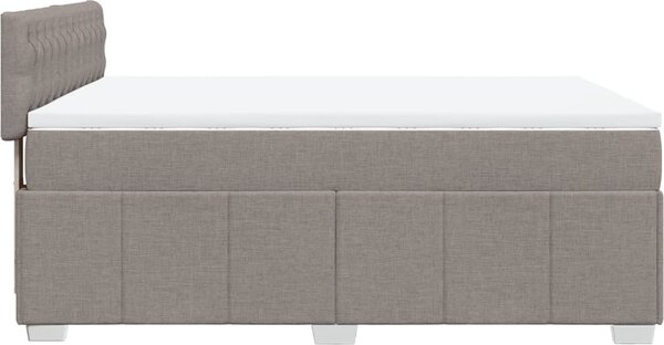 VidaXL Box spring postel s matrací 140x190 cm textil [3289374] Barva: Tmavě šedá