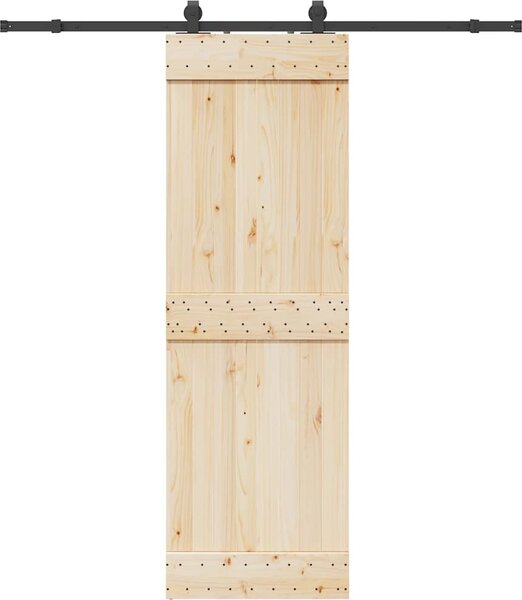 VidaXL Sada příslušenství pro posuvné dveře ocelová černá, maximální nosnost 100 kg [4009716] Velikost: 183 cm