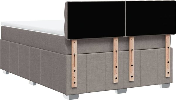 VidaXL Box spring postel s matrací 140x190 cm textil [3289374] Barva: Tmavě šedá