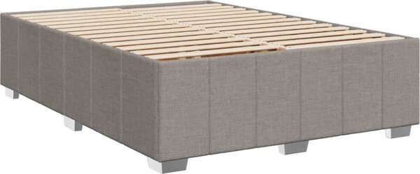 VidaXL Box spring postel s matrací 140x190 cm textil [3289374] Barva: Tmavě šedá