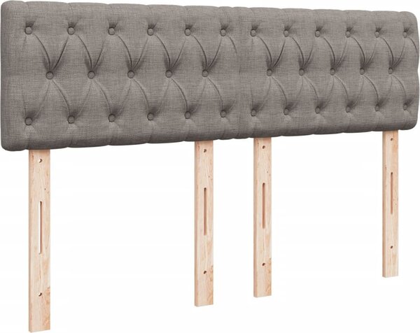 VidaXL Box spring postel s matrací 140x190 cm textil [3289374] Barva: Tmavě šedá