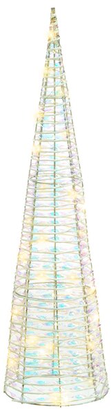 Sada 3 vánočních dekorací LED SONDER Vánoční stromek 40/60/80 cm Bílá