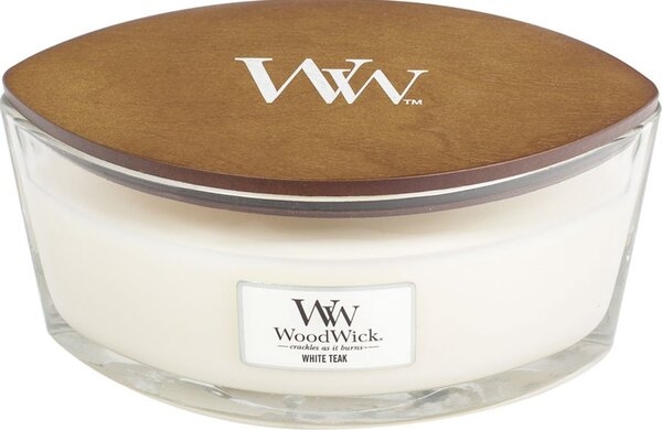 Vonná svíčka WoodWick loď, White Teak