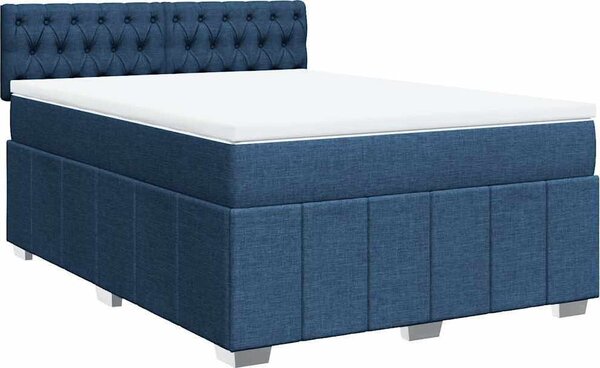 VidaXL Box spring postel s matrací 140x190 cm textil [3289374] Barva: Tmavě šedá