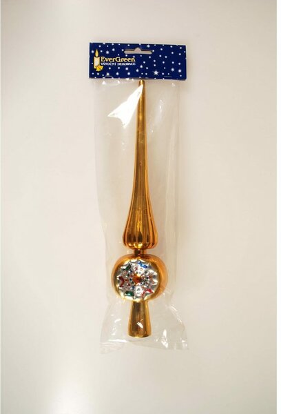 Vánoční špice s reflektorem zlatá, 28 cm