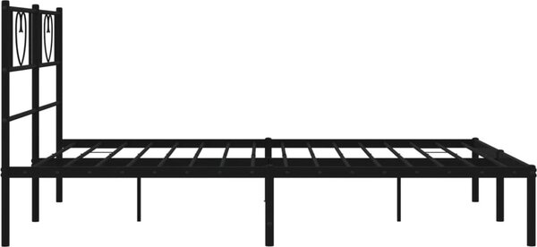 VidaXL Kovový rám postele s čelem 120 x 200 cm [355461] Barva: Černá