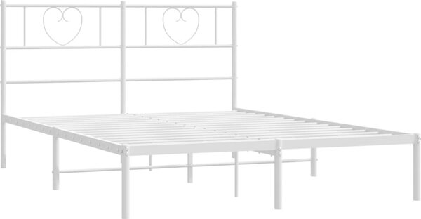 VidaXL Kovový rám postele s čelem 120 x 200 cm [355461] Barva: Černá