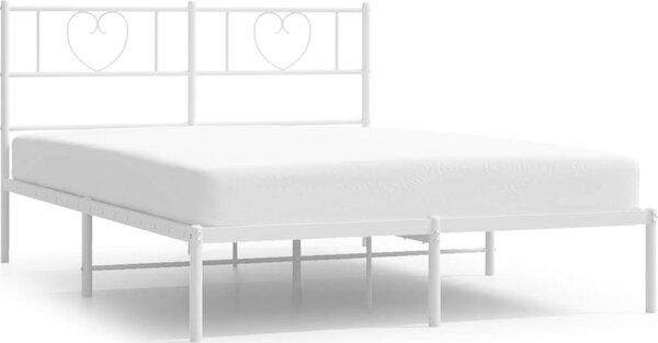 VidaXL Kovový rám postele s čelem 120 x 200 cm [355461] Barva: Černá