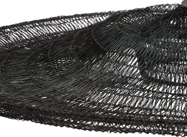 Černé kovové závěsné světlo Kave Home Makai 87 cm
