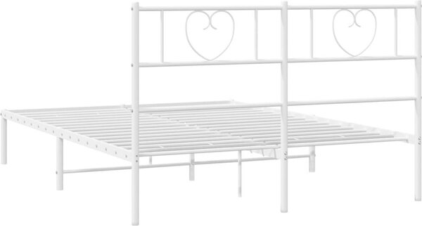 VidaXL Kovový rám postele s čelem 120 x 200 cm [355461] Barva: Černá