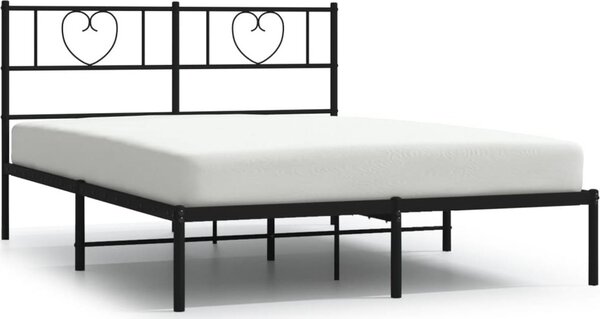 VidaXL Kovový rám postele s čelem 120 x 200 cm [355461] Barva: Černá