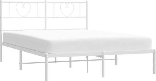 VidaXL Kovový rám postele s čelem 120 x 200 cm [355461] Barva: Černá