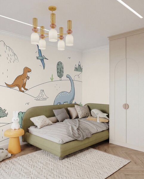 Fototapety Barevní dinosauři na kopcích, Fototapety dětské, Fototapety dinosauři, w00637 : uwalls.cz
