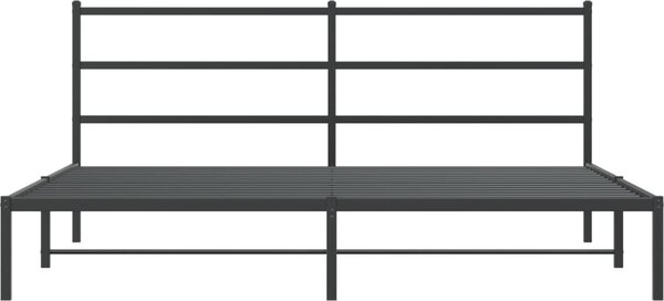 VidaXL Kovový rám postele s čelem 180 x 200 cm [355369] Barva: Černá