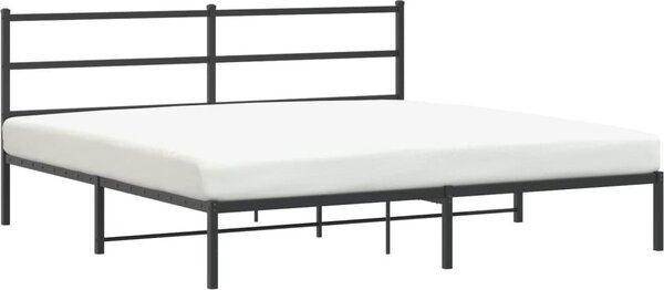 VidaXL Kovový rám postele s čelem 180 x 200 cm [355369] Barva: Černá