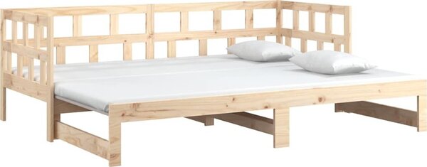 VidaXL Výsuvná postel masivní borovice 2x (80 x 200) cm [820229] Barva: Přírodní