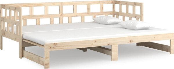 VidaXL Výsuvná postel masivní borovice 2x (80 x 200) cm [820229] Barva: Přírodní