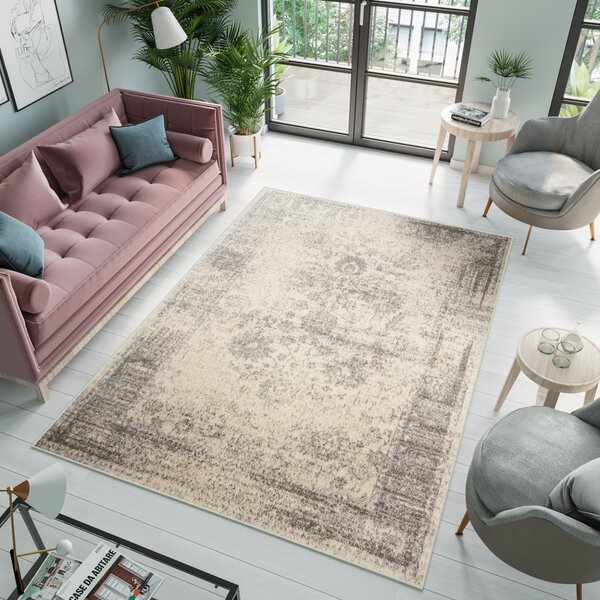 Makro Abra Kusový koberec ALESTA H183A šedý Rozměr: 70x200 cm