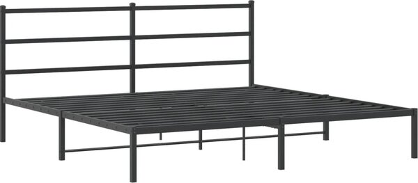 VidaXL Kovový rám postele s čelem 180 x 200 cm [355369] Barva: Černá