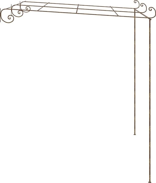VidaXL Zahradní pergola hnědá s patinou 3 x 3 x 2,5 m železná [313997]