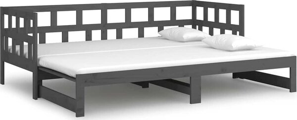 VidaXL Výsuvná postel masivní borovice 2x (80 x 200) cm [820229] Barva: Přírodní