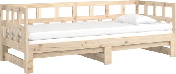 VidaXL Výsuvná postel masivní borovice 2x (80 x 200) cm [820229] Barva: Přírodní