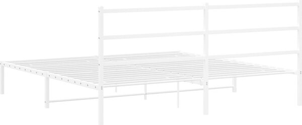 VidaXL Kovový rám postele s čelem 180 x 200 cm [355369] Barva: Černá