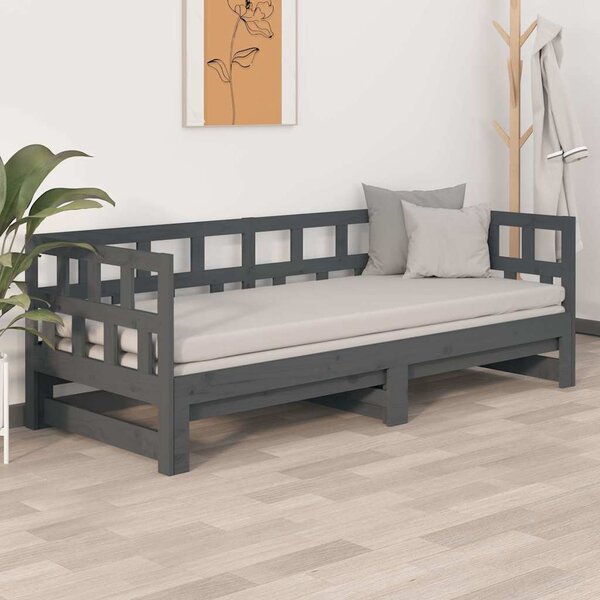 VidaXL Výsuvná postel masivní borovice 2x (80 x 200) cm [820229] Barva: Přírodní