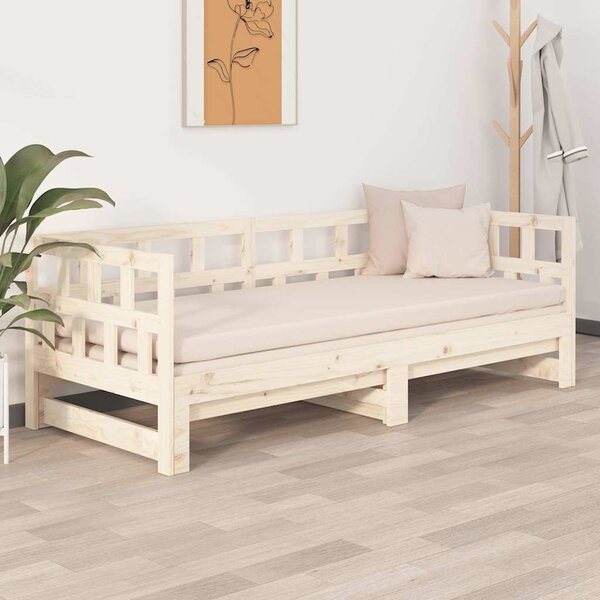 VidaXL Výsuvná postel masivní borovice 2x (80 x 200) cm [820229] Barva: Přírodní
