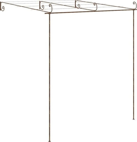 VidaXL Zahradní pergola hnědá s patinou 3 x 3 x 2,5 m železná [313997]